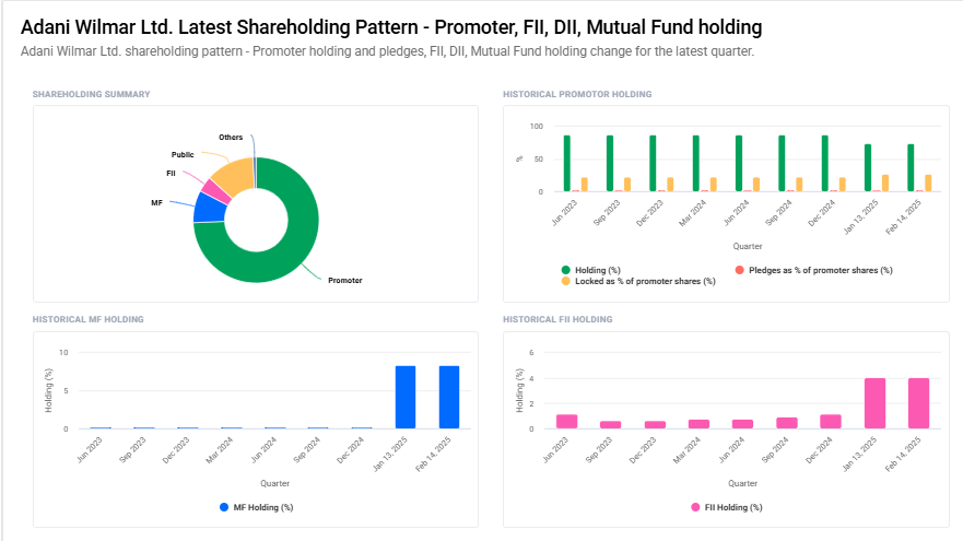 Adani Wilmar Shareholding Pattern