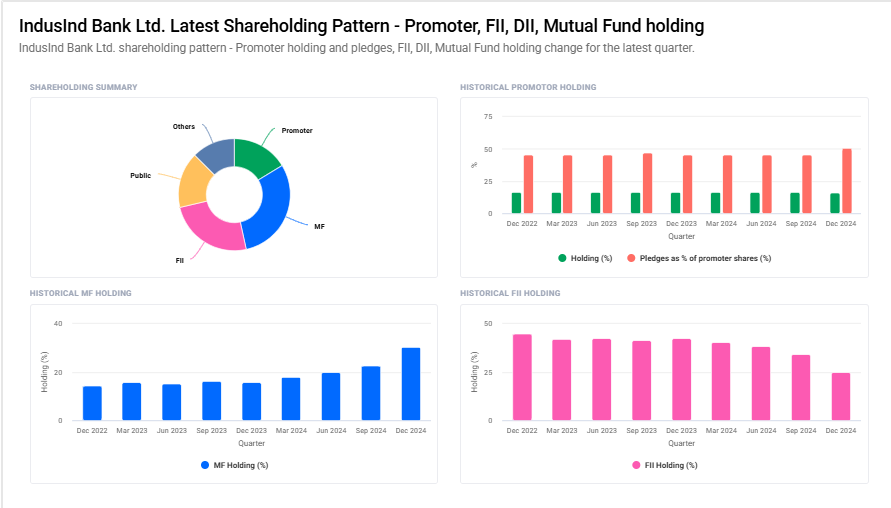 IndusInd Bank Shareholding Pattern