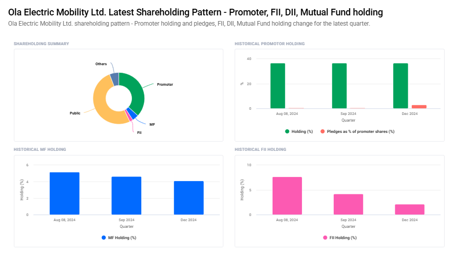 Ola Electric Shareholding Pattern