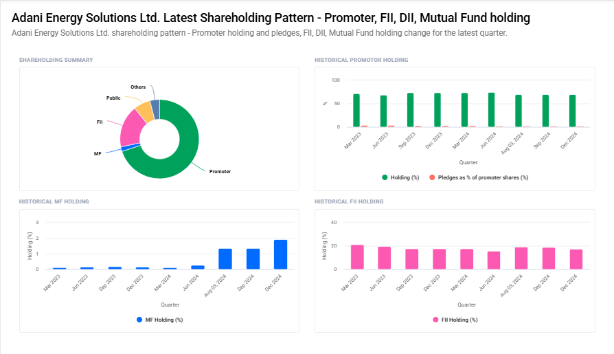 Adani Energy Solution Shareholding Pattern