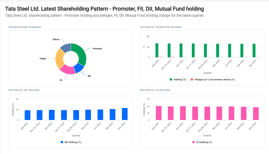 Tata Steel Shareholding Pattern